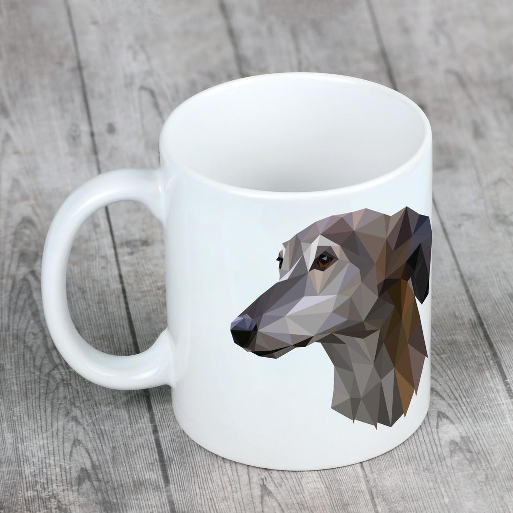 Greyhound, Chart Angielski -Kubek Ze Zdjęciem I Napisem Geometryczny Pies Art-Dog
