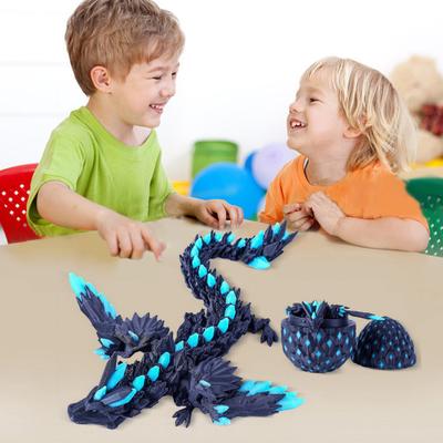 İçinde Ejderha Olan 3D Baskılı Ejderha Yumurtası Fantastik Masaüstü Dekorasyonu Eklemli Hayvan Fidget Oyuncak Koleksiyonluk Çocuklar İçin Noel Çorabı Dolgusu