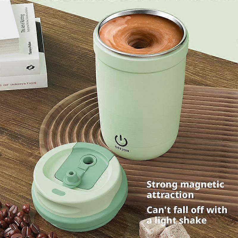 NOVELAR Automatic Stirring Cup with Leak-Proof Lid, Powerful Magnetic Mixing, Ideal Travel Companion for Powders and Beverages