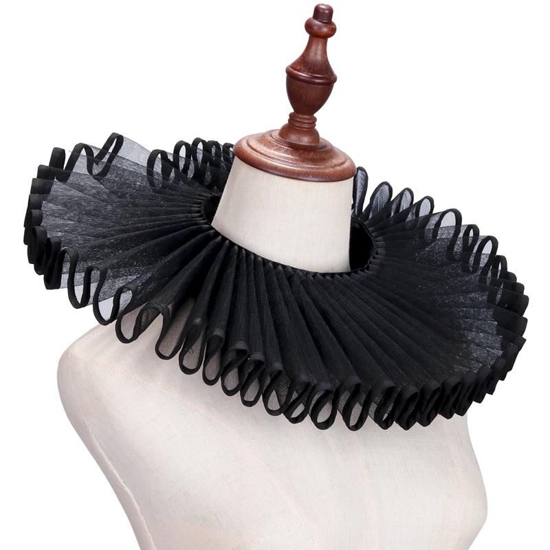Colorful Exaggerated Ralph Collar Clown Costume Cosplay Collar Detachable Neck Ruffle Fake Collar Performance Props