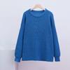 Women Autumn Winter Round Collar Long Sleeve Wardrobe Staple Warm Solid Color Comfy Loose Pullovers Knitted Sweater Top