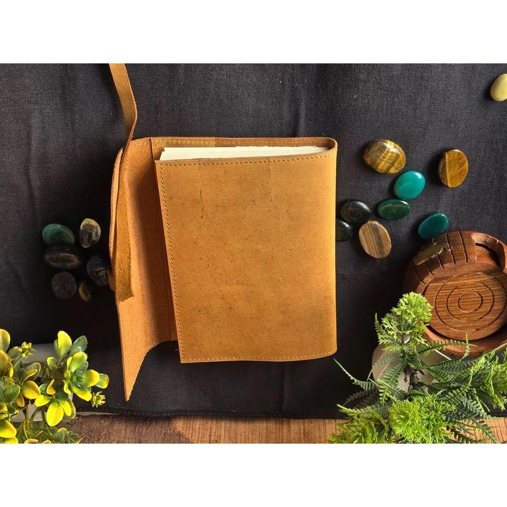 Zápisník z pravé kůže, Přírodní hovězí kůže, Deník, Grimoár vintage