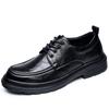 Leather shoes men's new business dress Korean version of trend British style men's casual versatile commuting thick-soled heightening shoes
