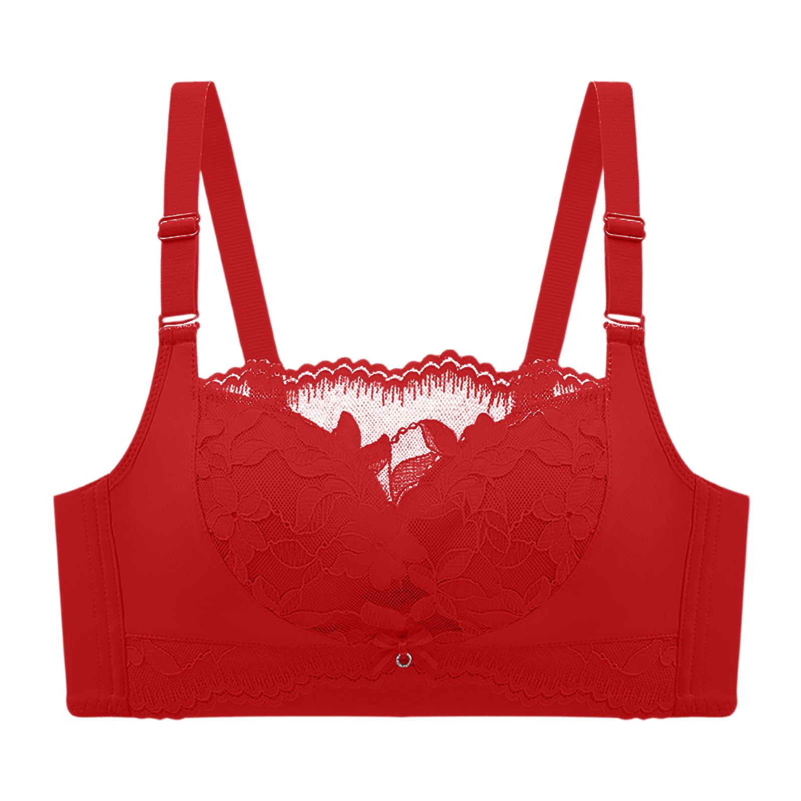 

Женский бюстгальтер без бретелек, регулируемый, без косточек, утолщенный и собирающий грудь 34 красный