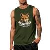 Men's Funny Animal Saying Tank Top - Loose Fit Breathable Summer Vest for Gym and Street