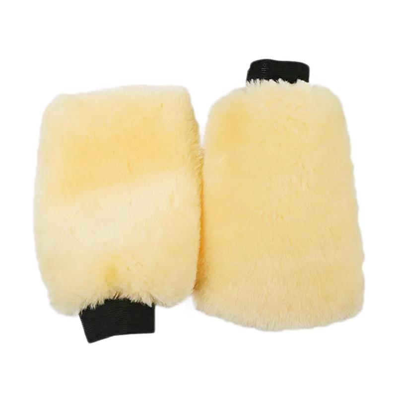 Double-Sided Plush Car Wash Gloves Wiping Car Imitation Wool Gloves Soft Thickened Car Cleaning Tools Portable Cleaning Supplies