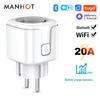 20A Smart EU Plug with WiFi & Bluetooth, APP Remote Control, Alexa Voice Timer, Delay & Cycle Switch.