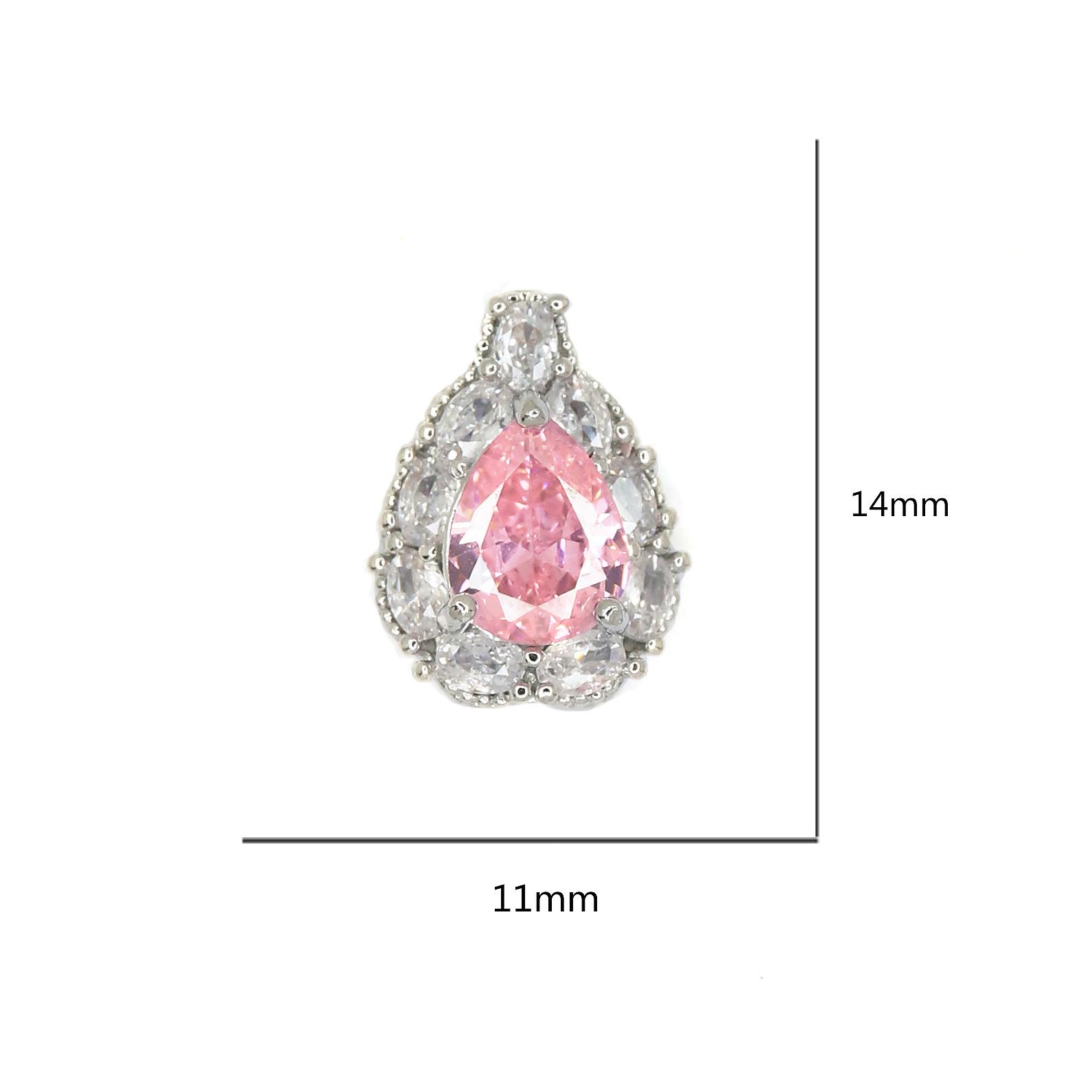Flashing Zircon Nail Decor Water Drop 3D Luxury Diamond Light-Luxury Nail Stickers TN8201