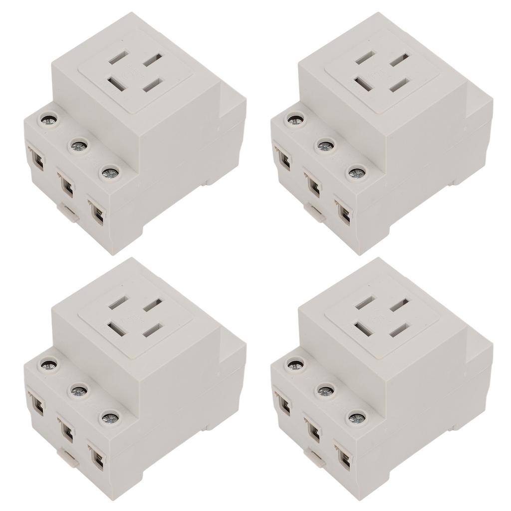 Steckdosen-Timer Schwer entflammbares Material Hohe Überlastkapazität Einfache Installation Elektrische Steckdose 440VAC30‑416(4 Stück)