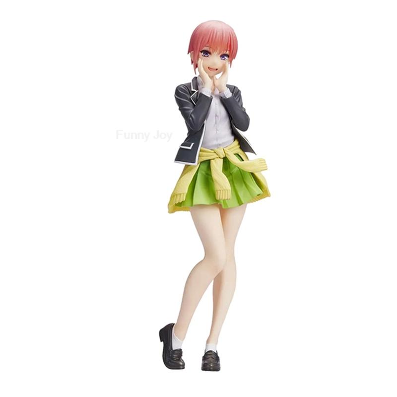 Non-Toxic 10-18Cm Yotsuba Anime Cute Nakano Nino Figurine The Quintessential Quintuplets Figure Cat Nakano Miku Figure Pvc Collection Toys