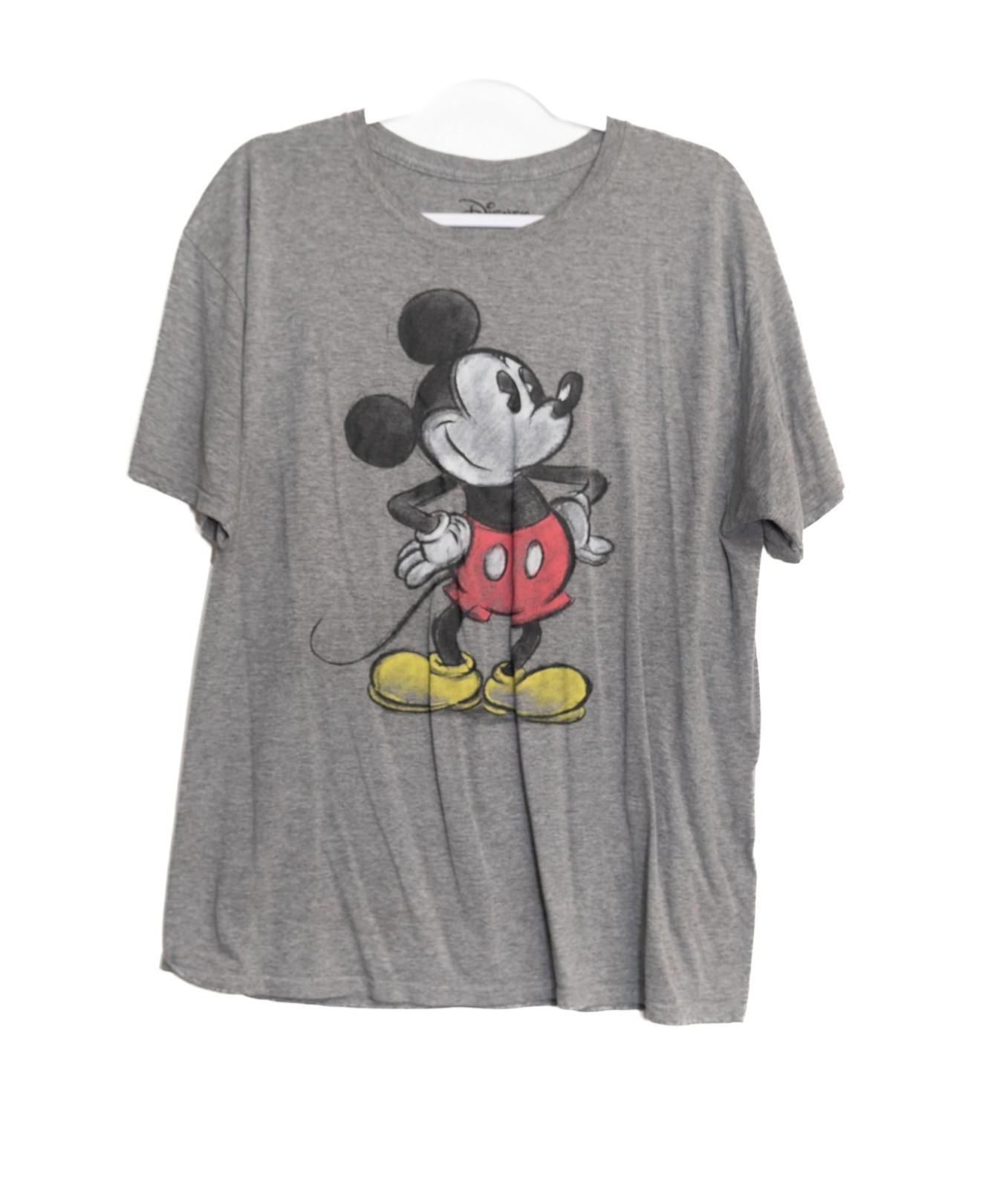 Disney Mickey Mouse Gray T-Shirt Size L XXXXL