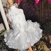 Pure White Wedding Dress Puppy Dog Clothing Fashion Handmade Lace Flower Princess Dress For Small Medium Dog Poodle Pet Clothes