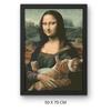 Obraz Do Malowania Po Numerach Z Ramą 50X70 Mona Lisa Z Kotem