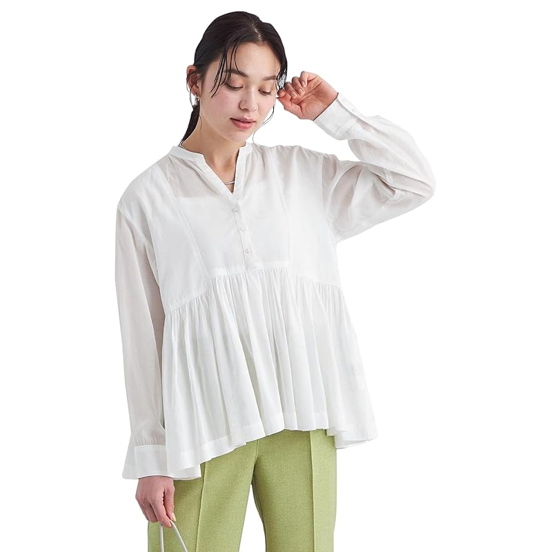 

[United Arrows green label Relaxing] Conclusion series Blouse that looks great in all directions 36111042145 0100 WHITE(01) FREE