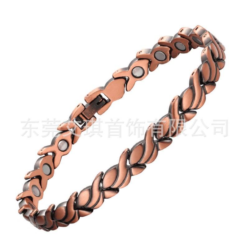 Copper Bracelet Women With Swallow Motif Design Magnetic Lightweight Fashion Jewelry