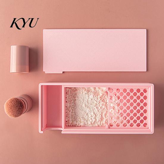 Handicraft Accessory Storage Clay Tools Kit, Powder Box with Sieve Brush Container, Art Studio Desktop Tidy Craft Organizer, Air Dry for DIY