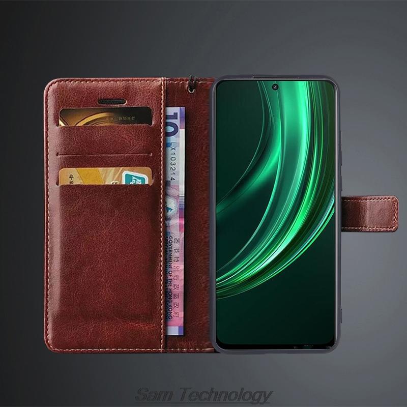 Card Holder Cover Case for OPPO Realme 13 5G / Realme13 5G Pu Leather Flip Cover Retro Wallet Phone Case Business Fundas Coque