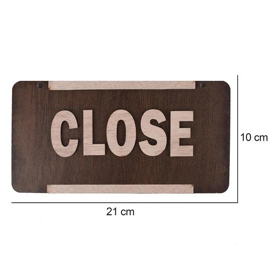 Wooden open/Close Sign Board Office Company Shops Mall Restaurant Bank Signage Business (WOODEN)