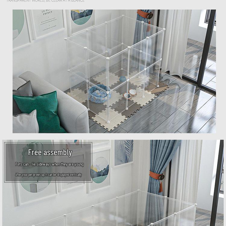 Indoor Pet Playpen: Dog/Cat Enclosure with Free Splicing Cages for Dogs, Cats, and Rabbits.