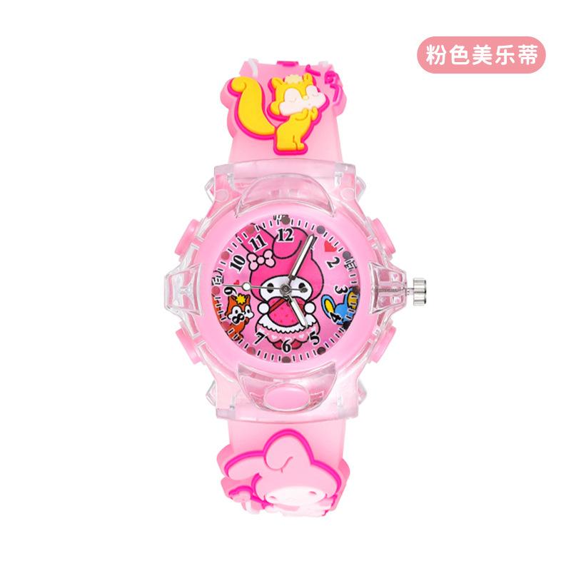 Silicone Cartoon Watch, Student Children'S Watch Luminous Light Luminous Light Watch Watch Supply
