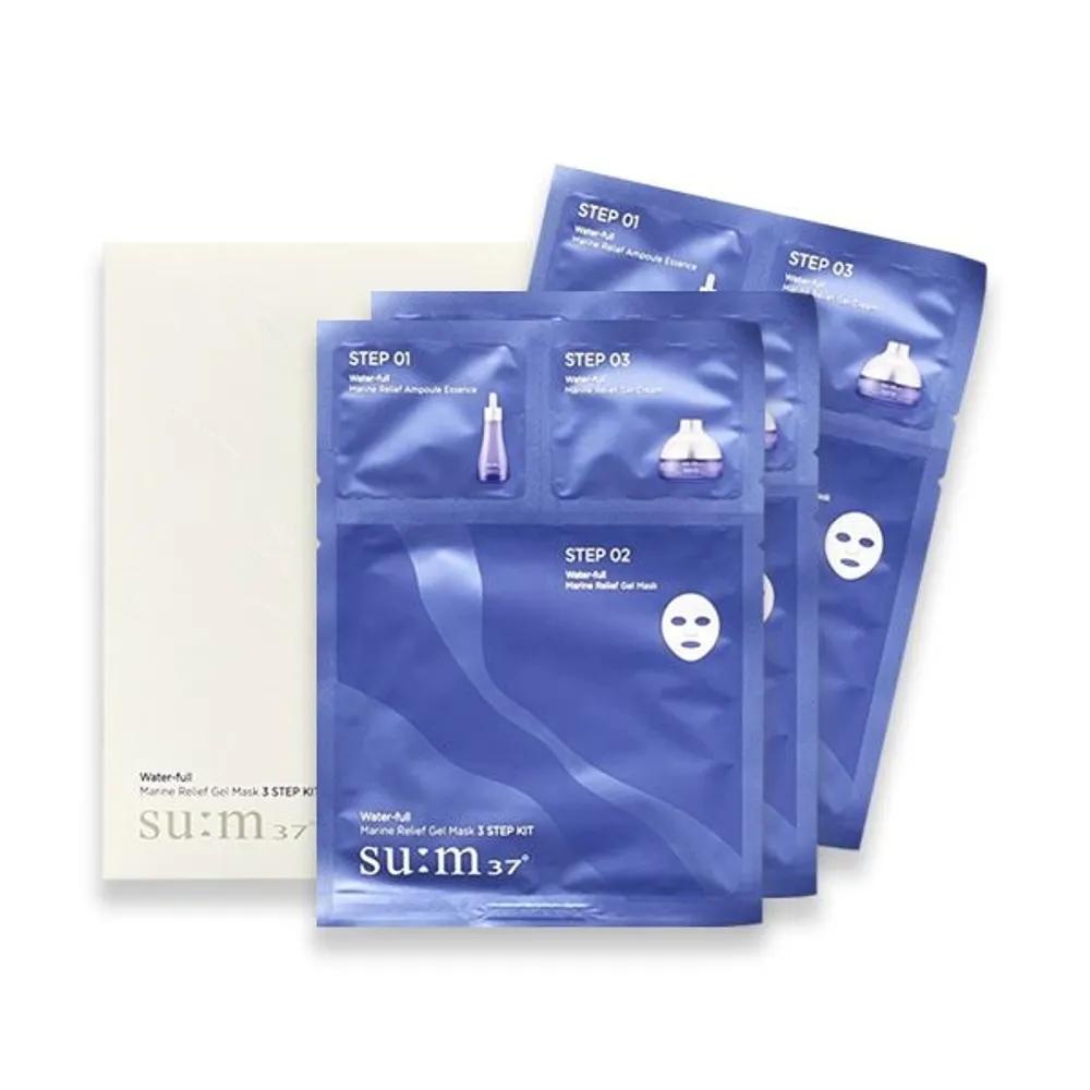 SUM37 Waterful Marine Relief Gel Mask 3-Step Kit (10 Sheets)