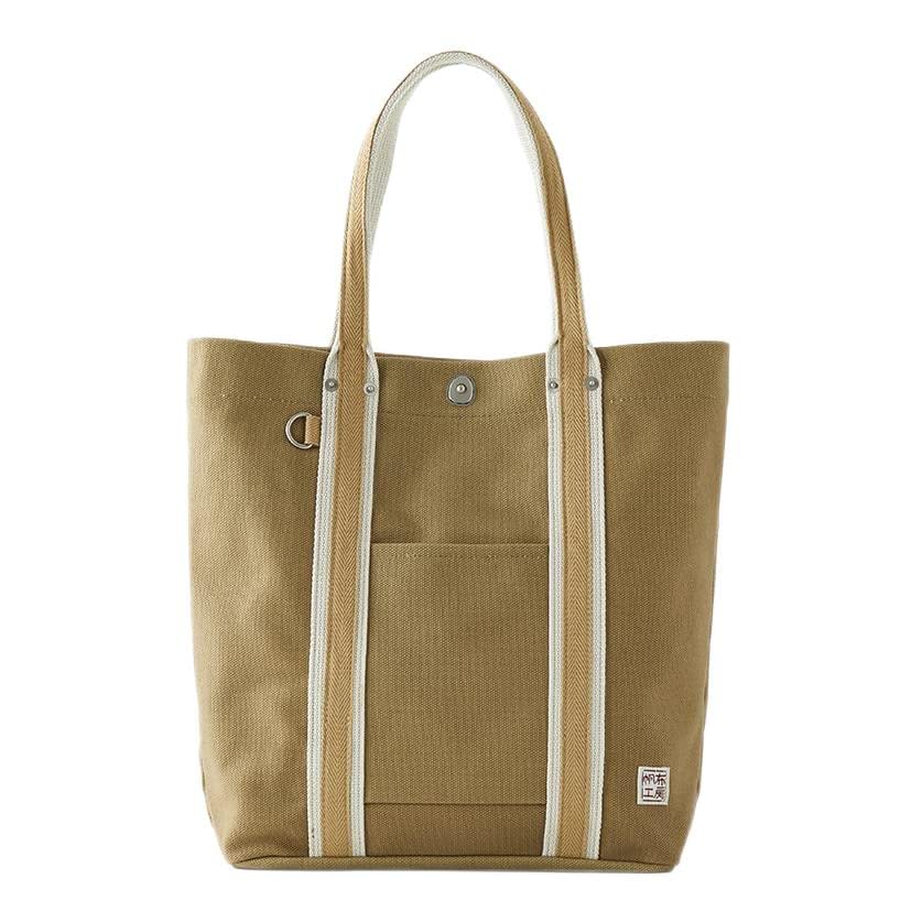 Hanpu Kobo Tote Bag Bag for Women and Large Canvas LINE 3J45 Khaki [Tote Men, A4, Capacity, Tote, Tote, Canvas]