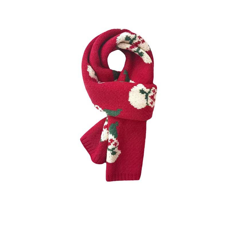 Winter Holiday Children's Knitted Scarf: Warm, Cute, Versatile Neck Warmer for Boys and Girls