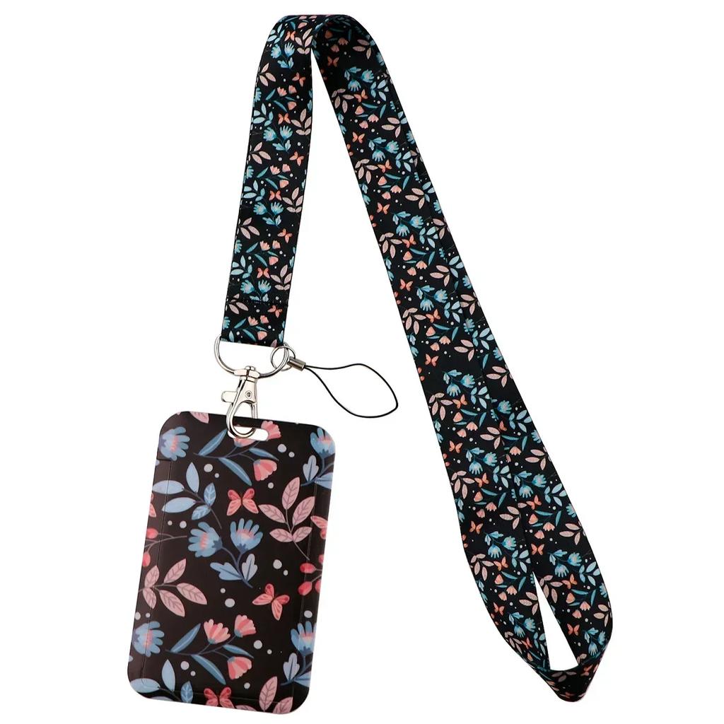 Grüne Pflanze Einfacher Frischer Stil Grüne Blätter Nackenband Ausweishalter Fitnessstudio Handy-Riemen Ausweishalter DIY Aufhängeseil Lanyard
