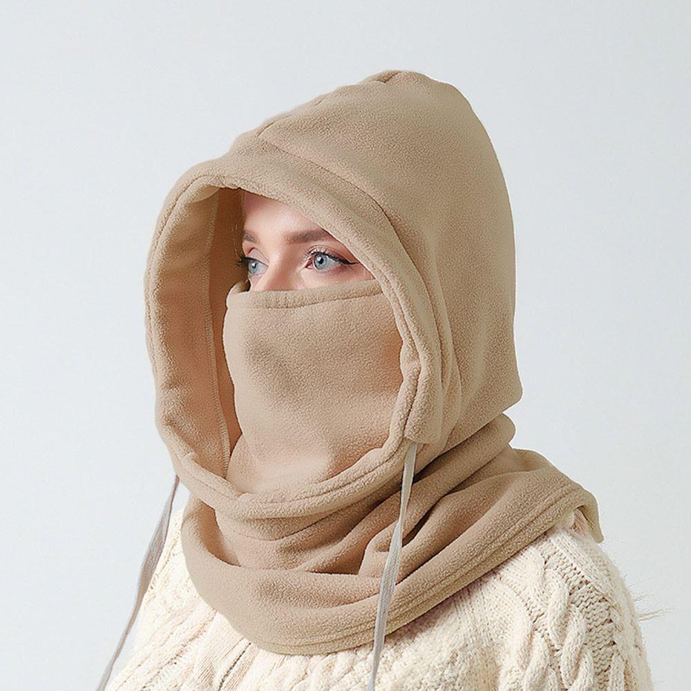 Neck Warmer Ear Protection Hat Windproof Hat Scarf Set Fashion Hooded Face Mask Outdoor