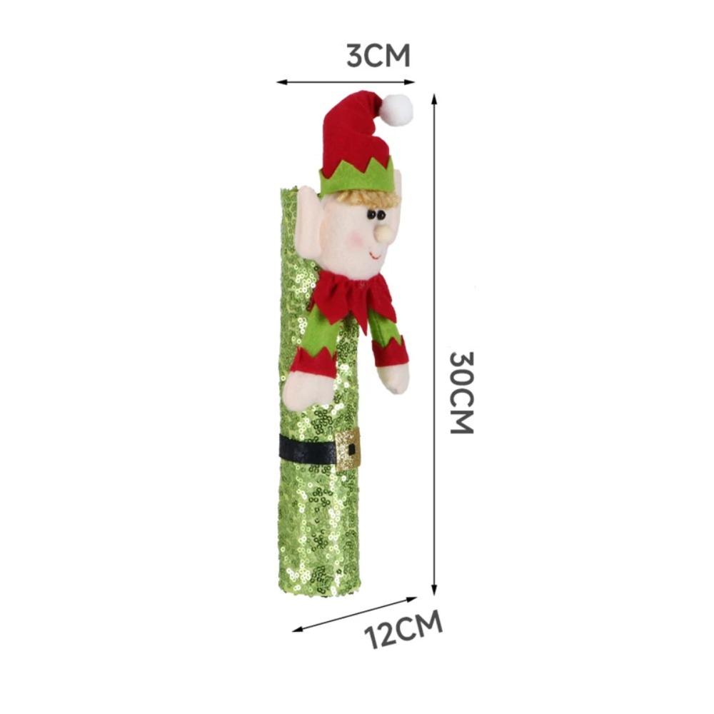 Christmas Microwave Oven Door Handle Cover Dishwasher Door Handle Cover  Xmas Party Decoration