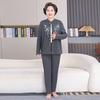 Thick Fleece-Lined Velvet Cardigan & Pants Set for Elderly Women, Plus Size - Perfect Winter Wear for Moms
