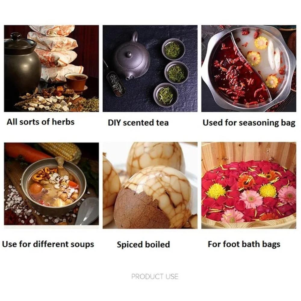 5 Pc 100% Cotton Cloth Bag Spice Strainer Mesh Filter Herbal Ball Kitchen Cooking Tools Colander Bag