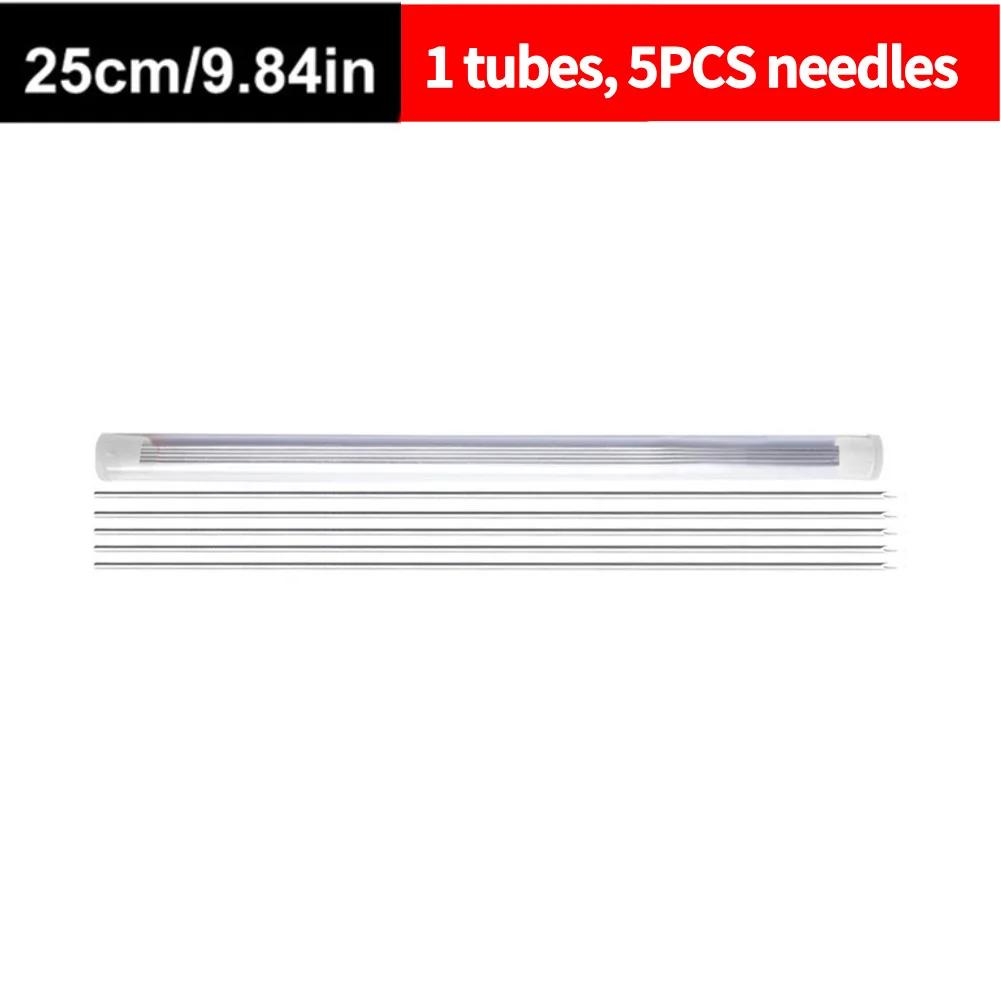 5-25PCS Earthworm Hooking Needle Worm Fishing Needle Hollow Earthworm Hook Needle Fishing Baiting Tool for Carp Fishing 20-30cm