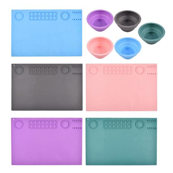 1 Set Malmatte Wasserdicht Elastizität Faltbar Anti-Kratzer DIY Silikon Rillen Design Zeichenblock Schulzubehör