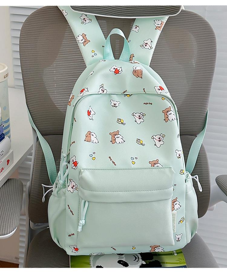 Schoolbag Japanese isn't cute printed student backpack niche high value color matching large capacity schoolbag small backpack