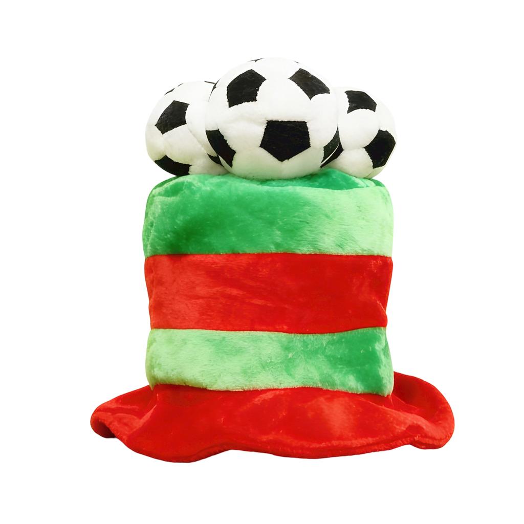 Hattar med fotbollsfanflaggtema, partyhattar, festhattar, hattar för att titta på och heja på matchen.
