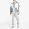 Nike Puffer Jackets Men's Gray Hooded Moderate Patchwork Puffer Jacket DD6858-084