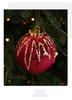 8CM Velvet Wrapped Christmas Ornament Ball with Gold Powder 