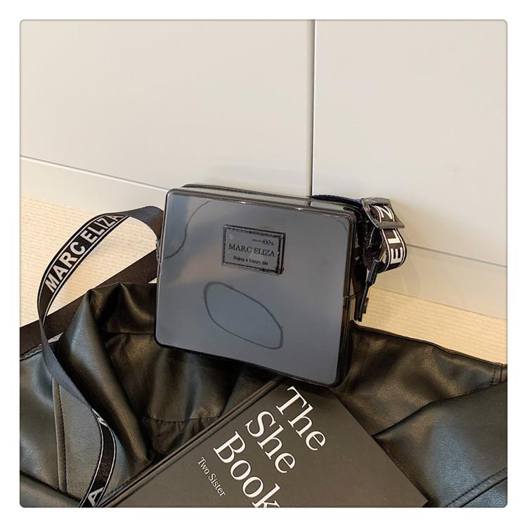 Handbag bag new fashion trendy transparent matte texture women's bag niche women's messenger bag