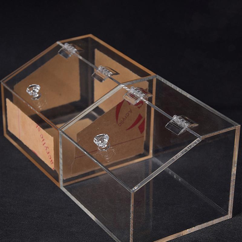 10Pcs Transparent Plastic Folding Hinges Durable Clear Acrylic Hinge Tools Cabinet Hardware Furniture  Cabinet Door Hinges