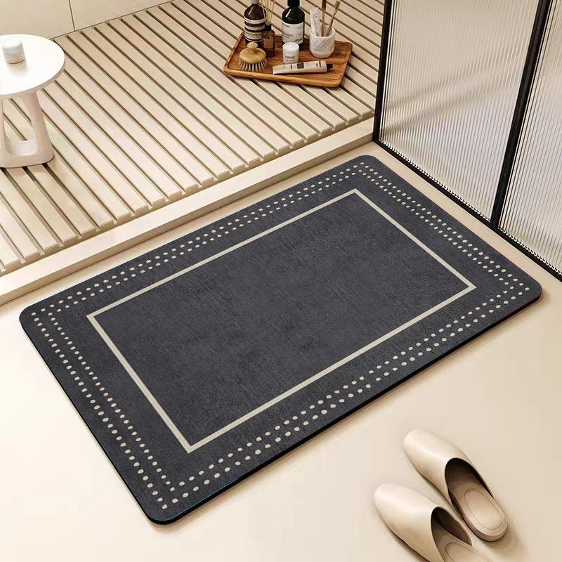 Alfombrilla nórdica sencilla de diatomeas para baño, antideslizante, absorbente para puerta de baño