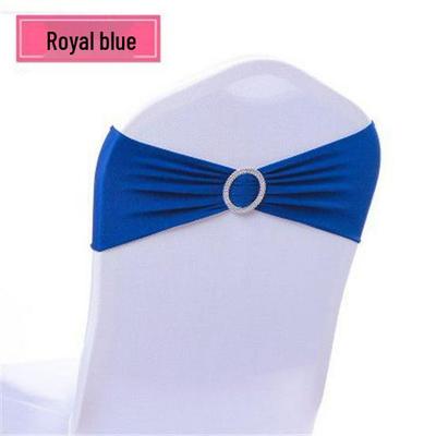 Elastic Bowknot Chair Cover with Flower and Diamond Buckle for Weddings and Events