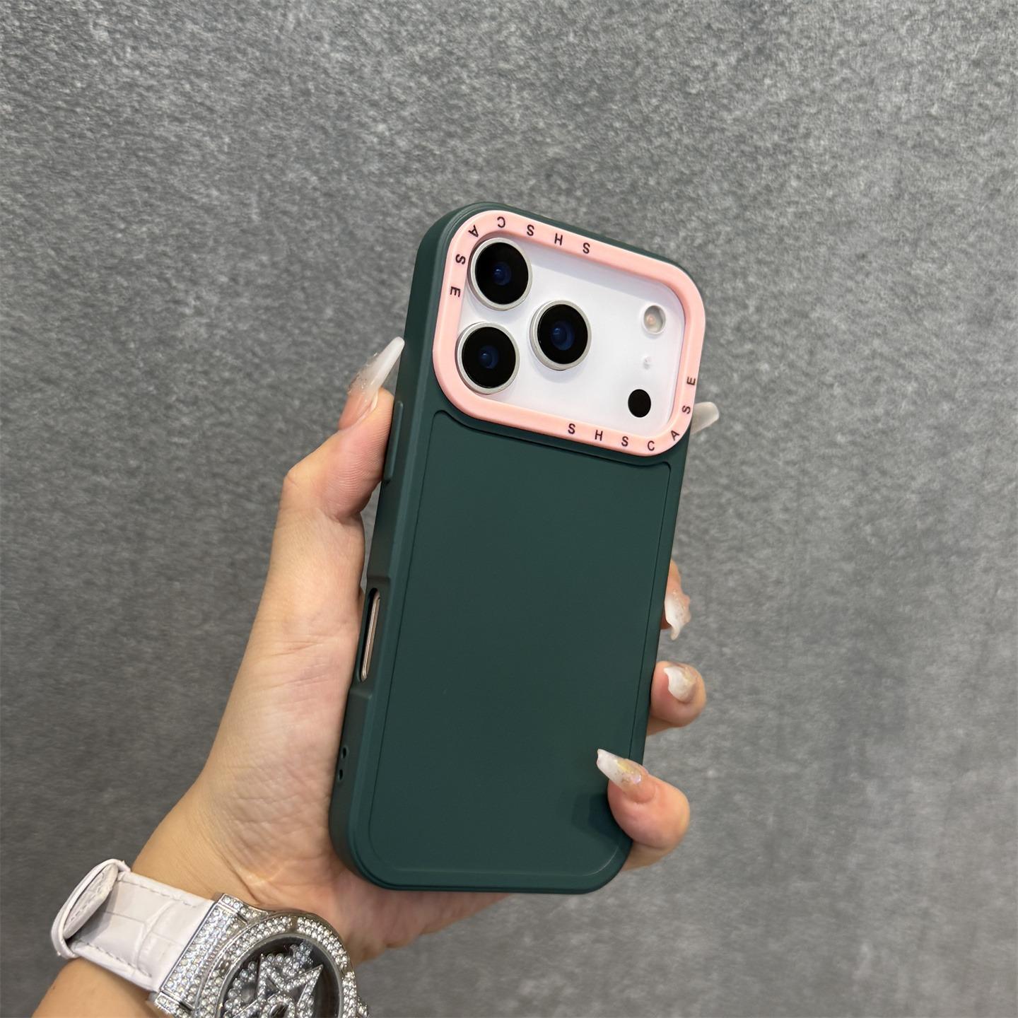 

Dopamine Candy Color Liquid Skin Feel Case For iPhone 17 Air 16 15 14 13 12 11 Pro Max Plus Collision Color Lens Protector Cover For iPhone 11