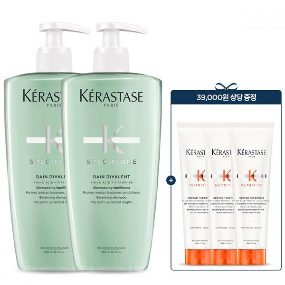 K Rastase Duo Set Deep Cleansing Bain Divalent Shampoo 500ml [oily Scalp] Single option