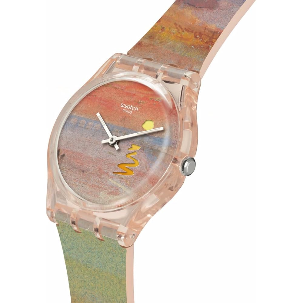Swatch Turner’s Scarlet Sunset Gent Watch SO28Z700 Red Dial Stainless Steel Case 30m Water Resistant
