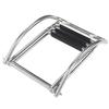 3 Step Pontoon Boat Ladder Stainless Steel Heavy Duty Foldable Telescoping Inboard Swim Deck Ladder with Arched Handle