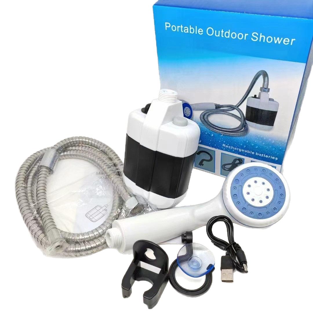 

USB зарядка душевая лейка артефакт для купания на открытом воздухе бытовой электрический душ белый