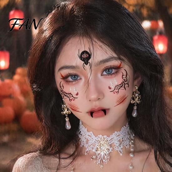 Scary Makeup Kits for Adults Halloween Face Tattoo Stickers, Waterproof Decals Party, Facial Stickers Temporary Wound Scar Body Art Kids Cosmetic