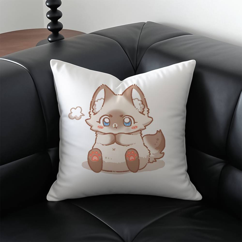 Cute Cure Animal Angry Pillow Case Anti-dustmite Pillowcase Invisible zipper silky short plush Sofa cushion cover