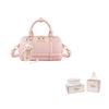 Disney Mickey Ins Style Fashion Versatile Boston Bag Women Handbag Milk-White Cherry-Blossom-Pink BMK-73319